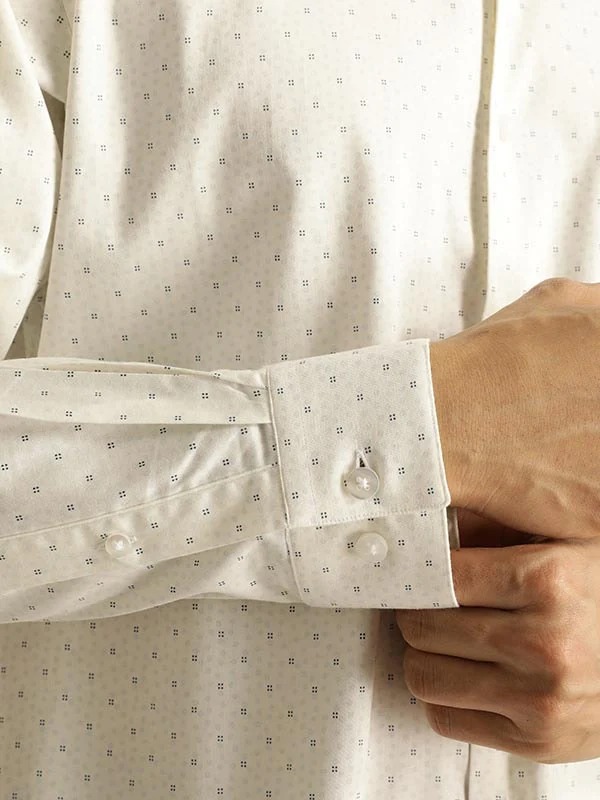 Indian Terrain Men All Over Print White Shirt